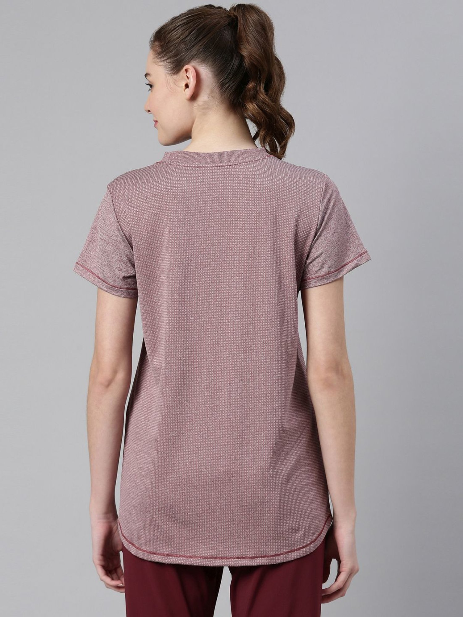 Enamor Red Graphic Print Sports T-Shirt