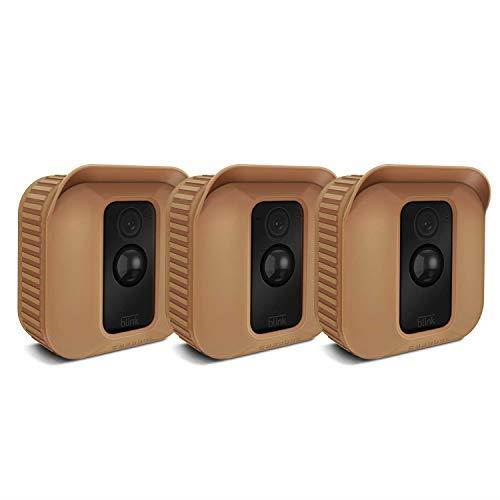 Silicone Skin for Blink XT2XT Camera 3 Pack Soft Silicone UV Weather Resistant Protective and Camouflaged Case Cover for Blink XT2 XT Home Security Indoor Outdoor Camera Brown