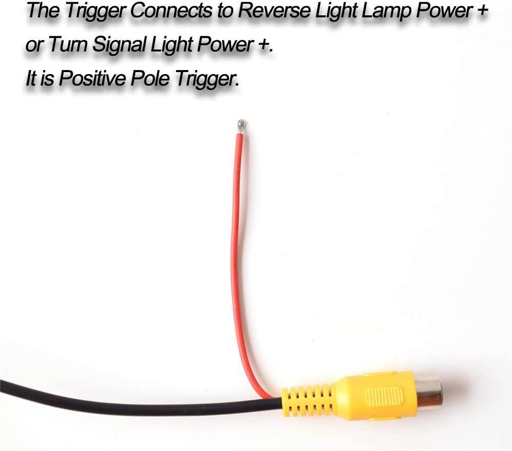 Aux 2.5mm to RCA Female Cable with Trigger Car Aux AV-in Jack to RCA Adapter for GPS Tablet Dash Cam Car DVR Camcorder Reverse Backup Rear View Camera