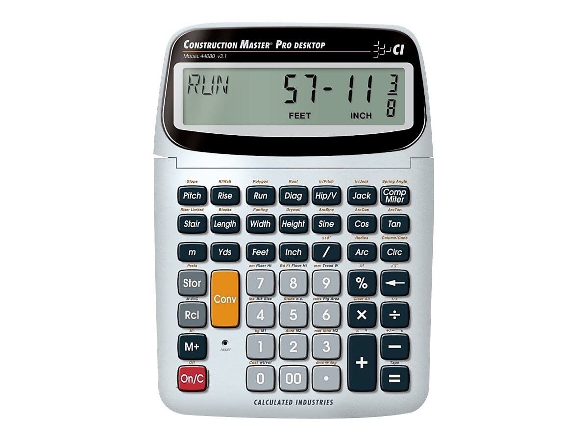 Desktop Construction Calculator CALCULATED INDUSTRIES 44080