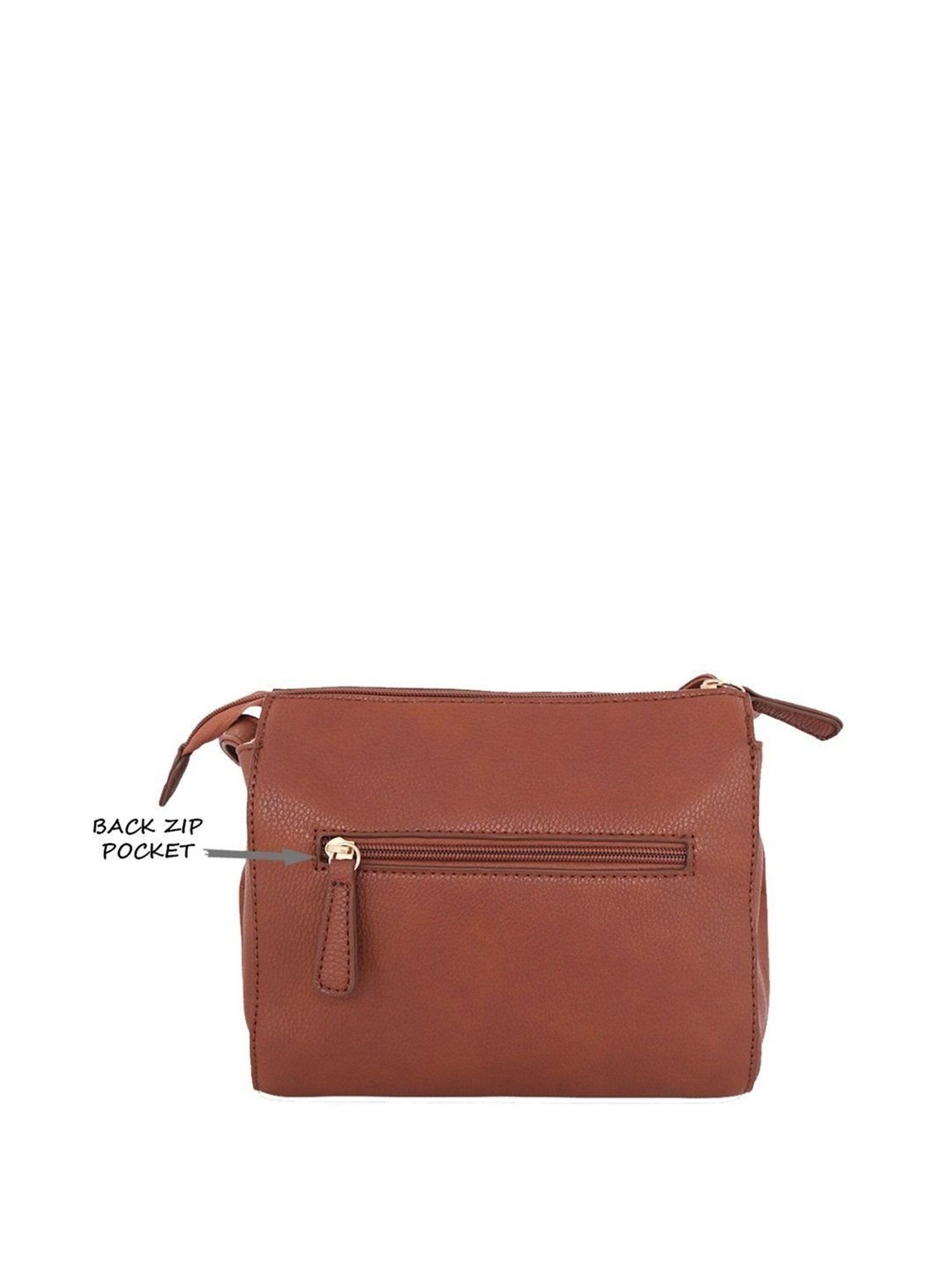 Lavie Brown Solid Sling Bag