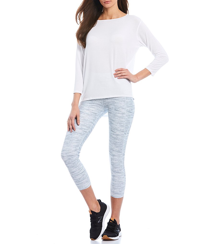 Kinesis 3/4 Sleeve Boat Neck Perfect Moisture Wicking Tee