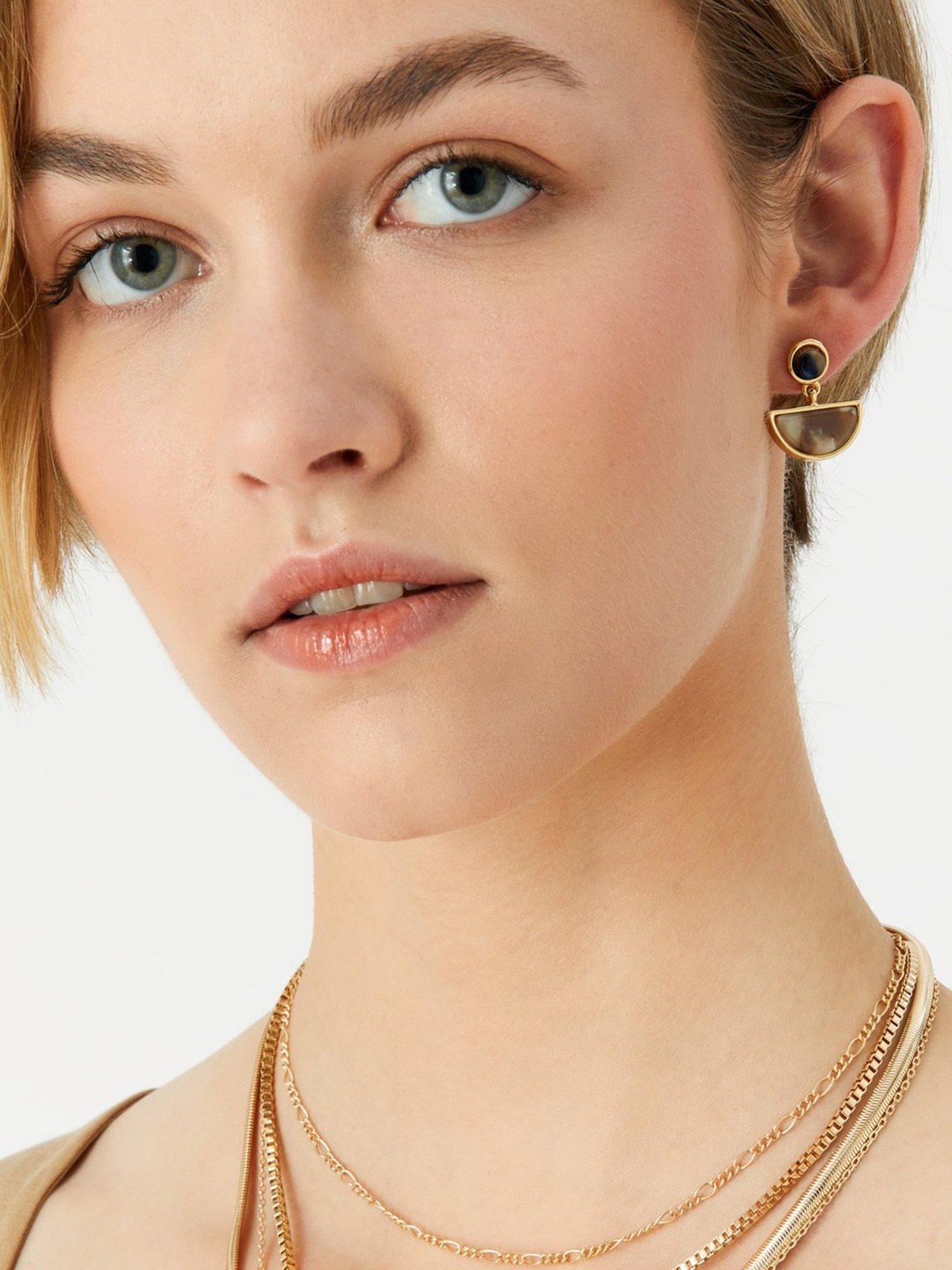Accessorize London multi Willow Resin Semi Circle Shop Drop Earring