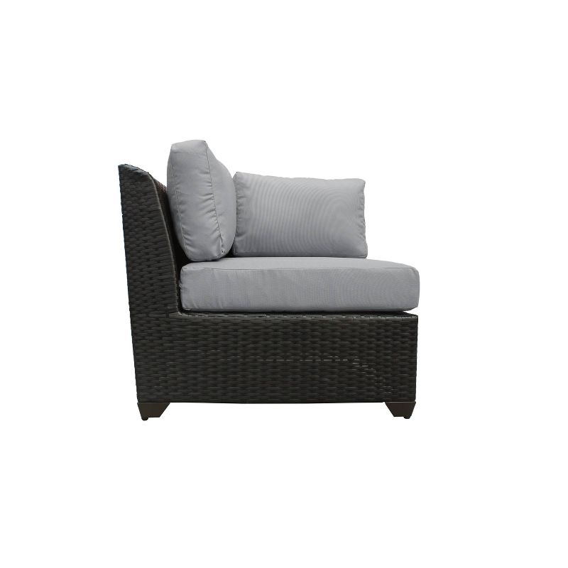 New Boston 8pc Seating Set Gray Frame Sunbrella Spectrum Denim Fabric - La-Z-Boy