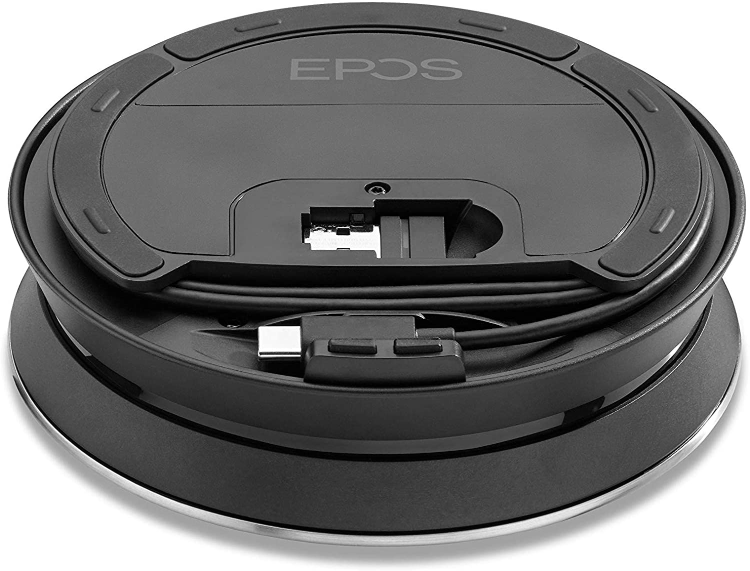 EPOS EXPAND SP 30+ (1000224) Portable Bluetooth Speakerphone | Instant Conferencing Anywhere | Sound-Enhanced | PC, Mobile Phone & Softphone Connection | Skype for Business Certified, Black