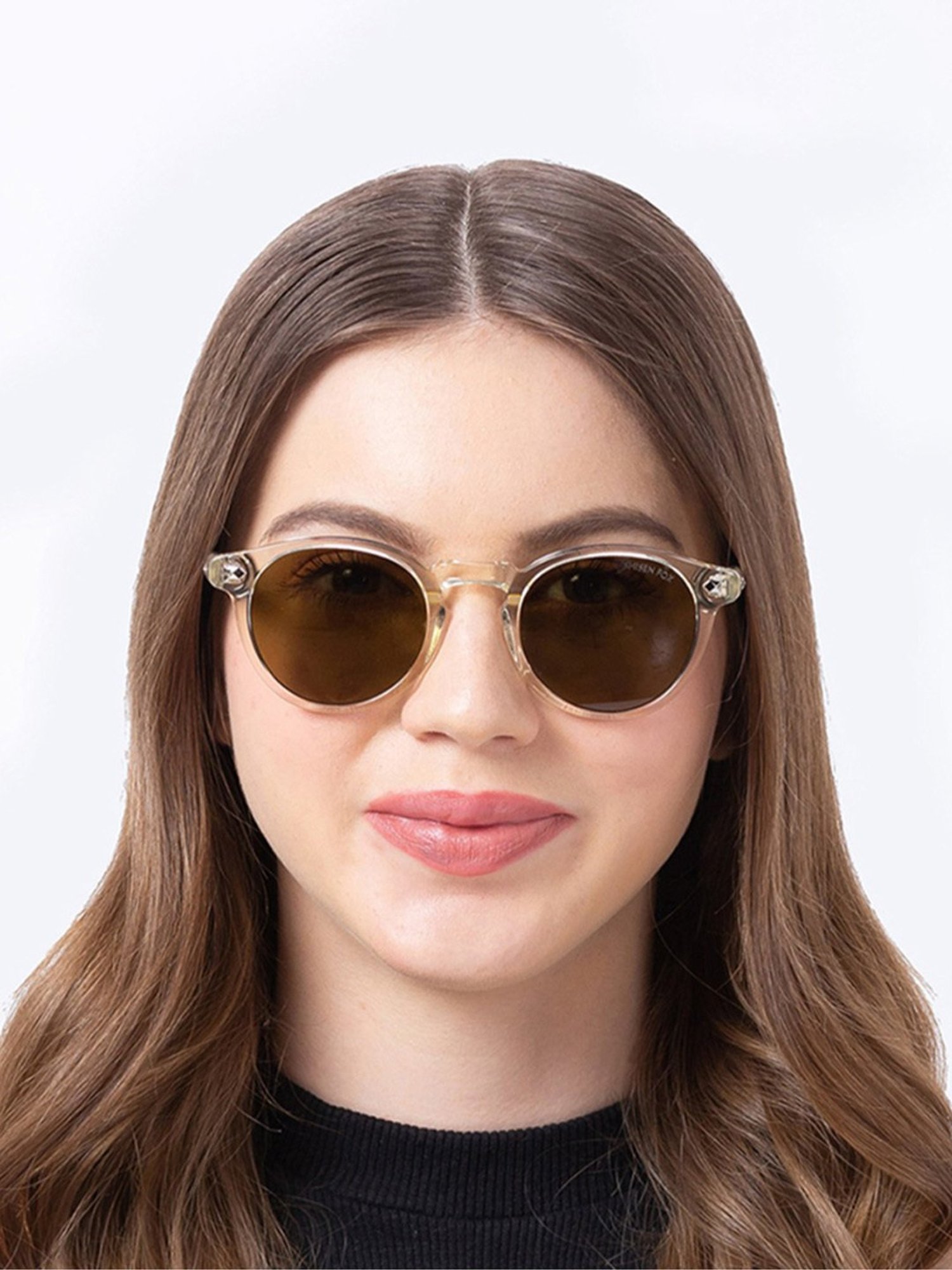 Shisen Fox Miyoko Citron Rectangular Unisex UV Protection Sunglasses -49 mm