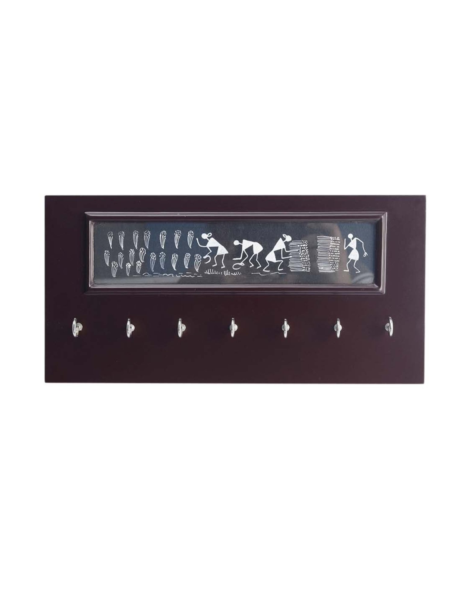 VarEesha Multicolor Wood Tribal Gala Key Holder - Set of 1