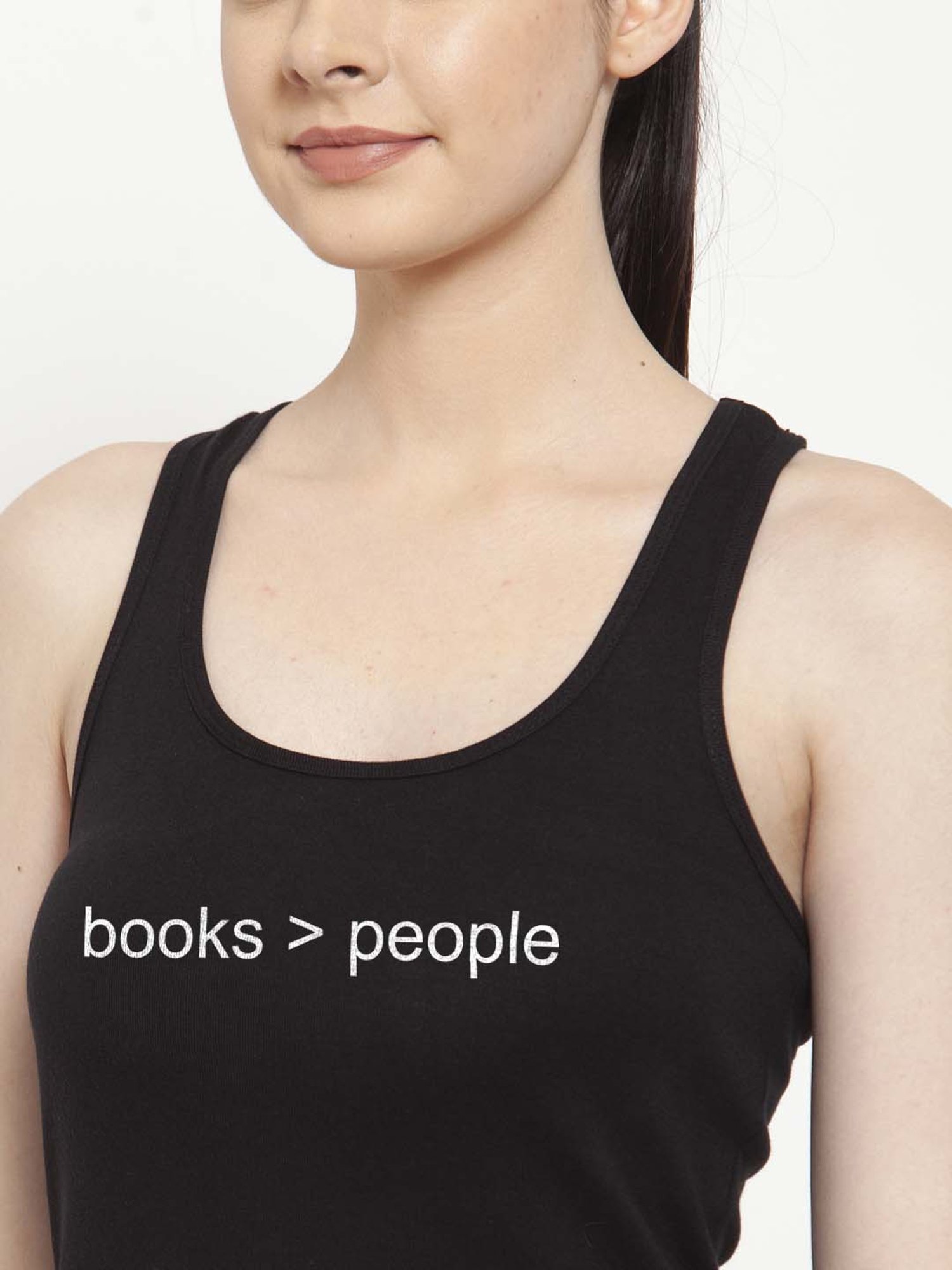 Friskers Black Graphic Print Camisole