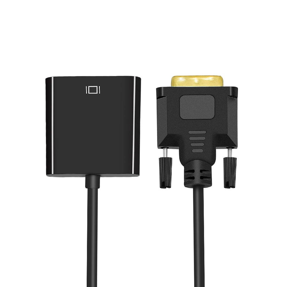 TISHRIC 10Pcs DVI-D DVI To VGA Converter Adapter Video Cable 24+1 25Pin DVI-D To VGA 15Pin Active 1080P For Projector TV PS3 PC