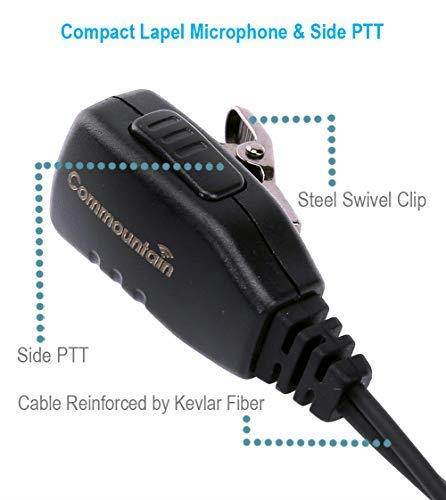Single Wire Earpiece for Kenwood TK NX TH Series Radios with 2 Plug Jack, Including TK-2312, TK-3160, TK-3312, TK-3360, TK-3400, TK-3402, TH-F6A, TH-D72A, TH-D74A, etc, Acoustic Surveillance Headset