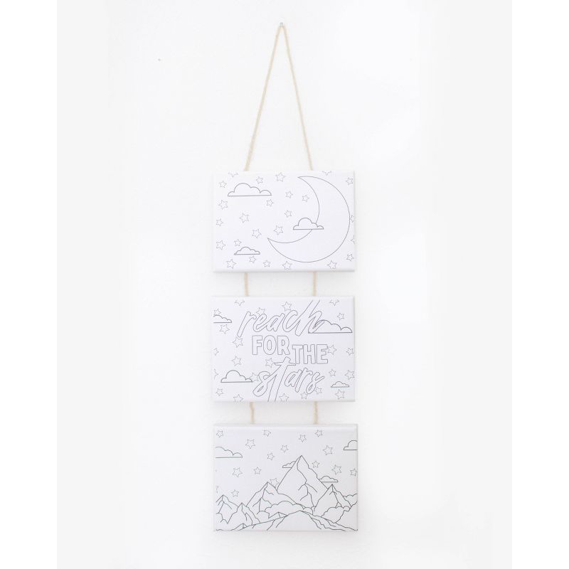 2pk DIY Hanging Canvas Wall Art Set - Art 101