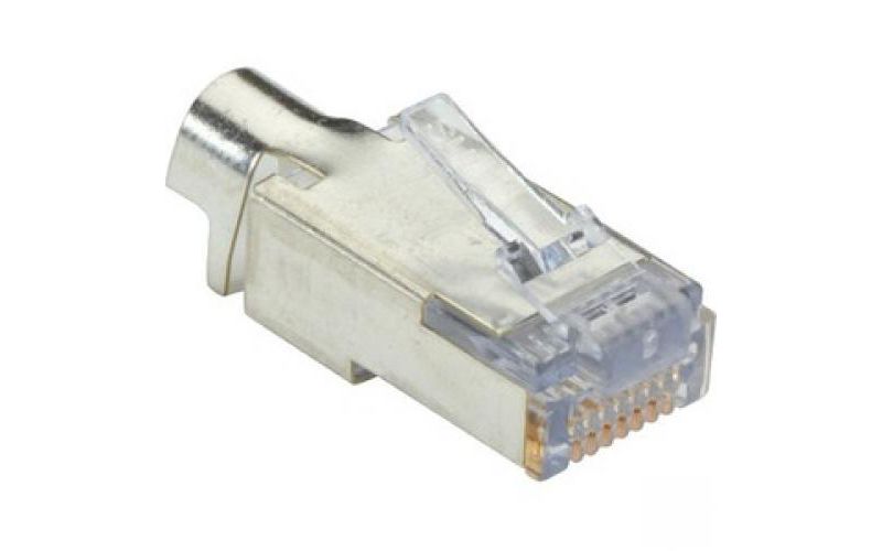 Black Box Shielded CAT6 EZ-RJ45 Modular Plugs, 100-Pack