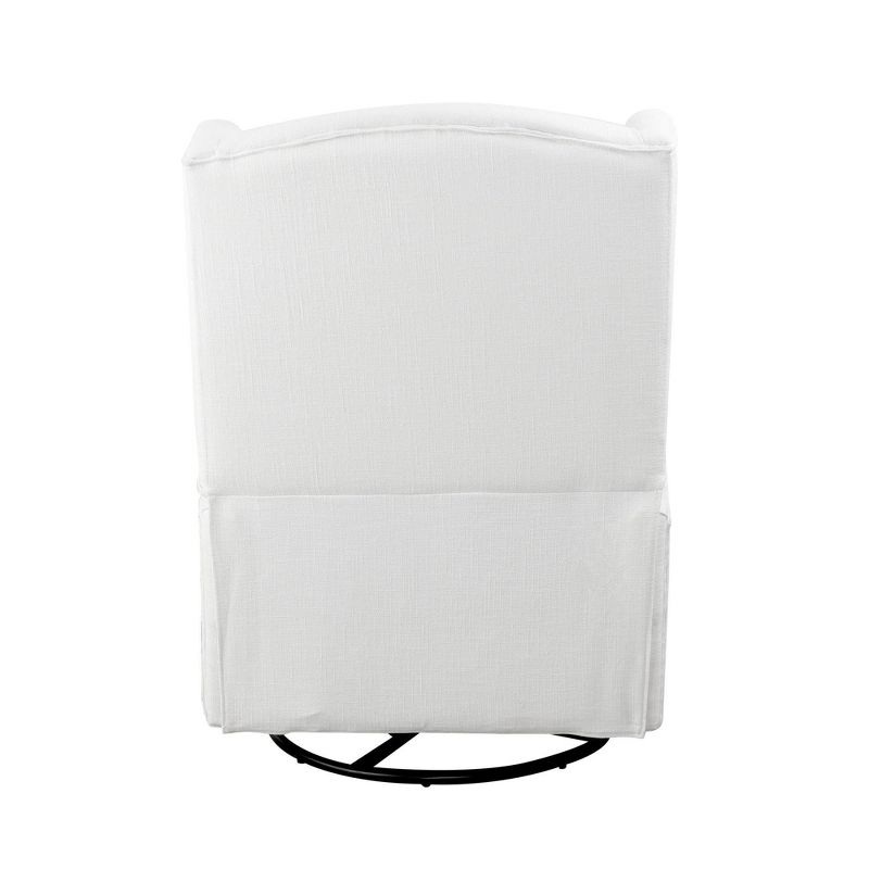 Karla Dubois Hemingway Swivel Accent Chair - White