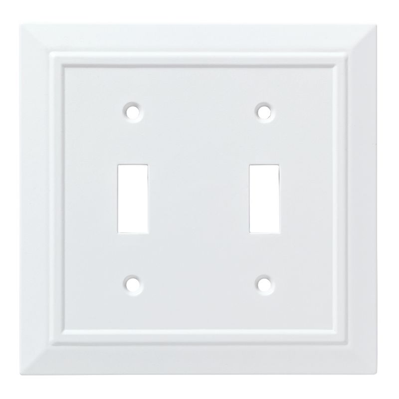 Franklin Brass Classic Architecture Double Switch Wall Plate White
