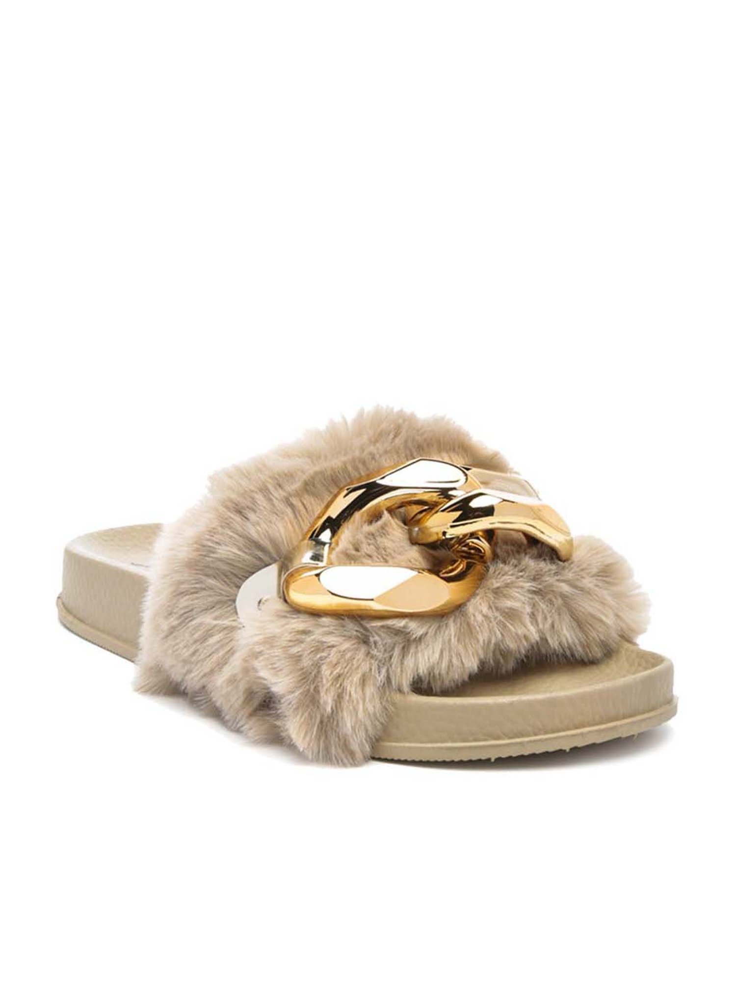 London Rag Women's Beige Casual Slides