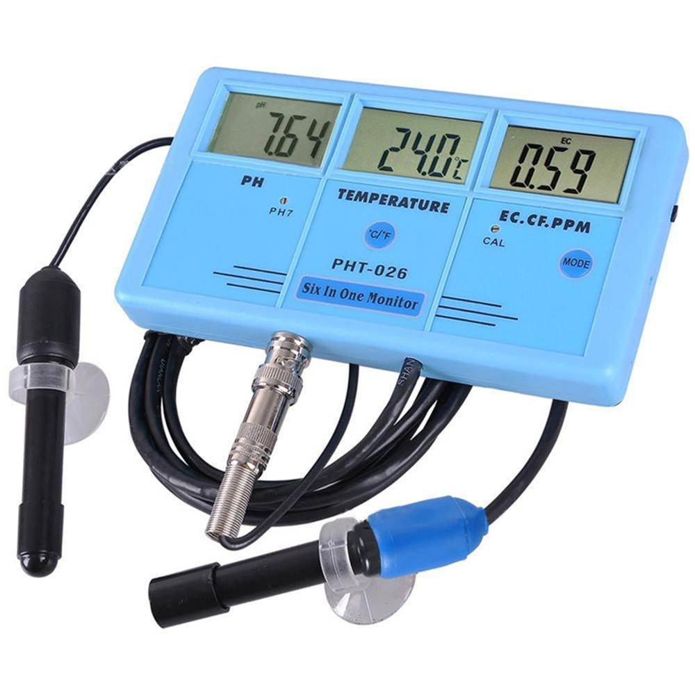 6in1 Meter Monitor EC CF TDS Water Quality Tester Aquarium PHT-026