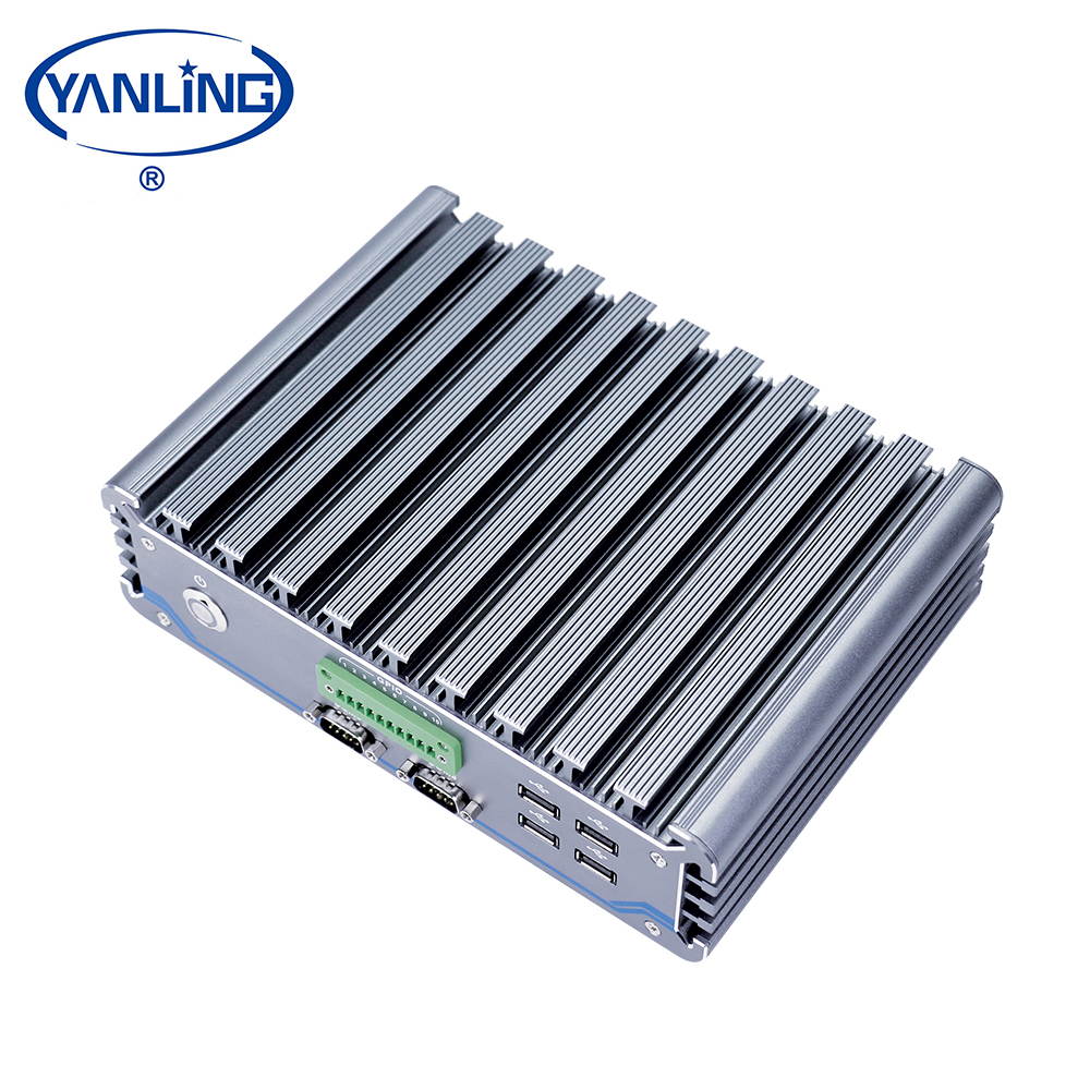 Fanless mini pc industrial computer Intel Core i5 6200U processor RS422 485 mini linux embedded pc for industrial 8GB Ram 128GB SSD