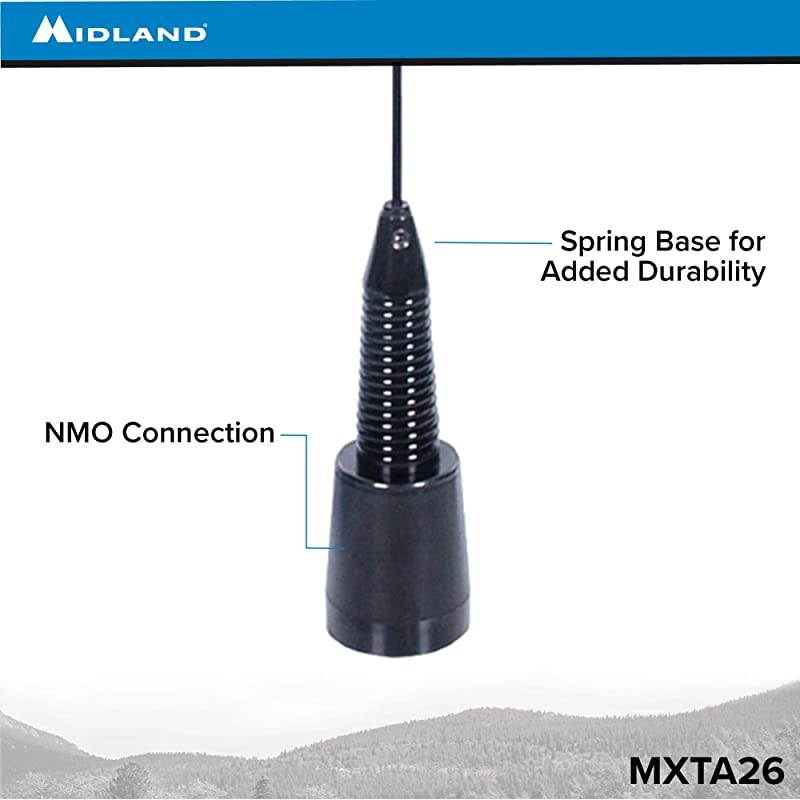 6 dB Gain Antenna with Durable Spring Base and NMO Connection Works with  MicroMobile MXT105 MXT115 MXT275 MXT400