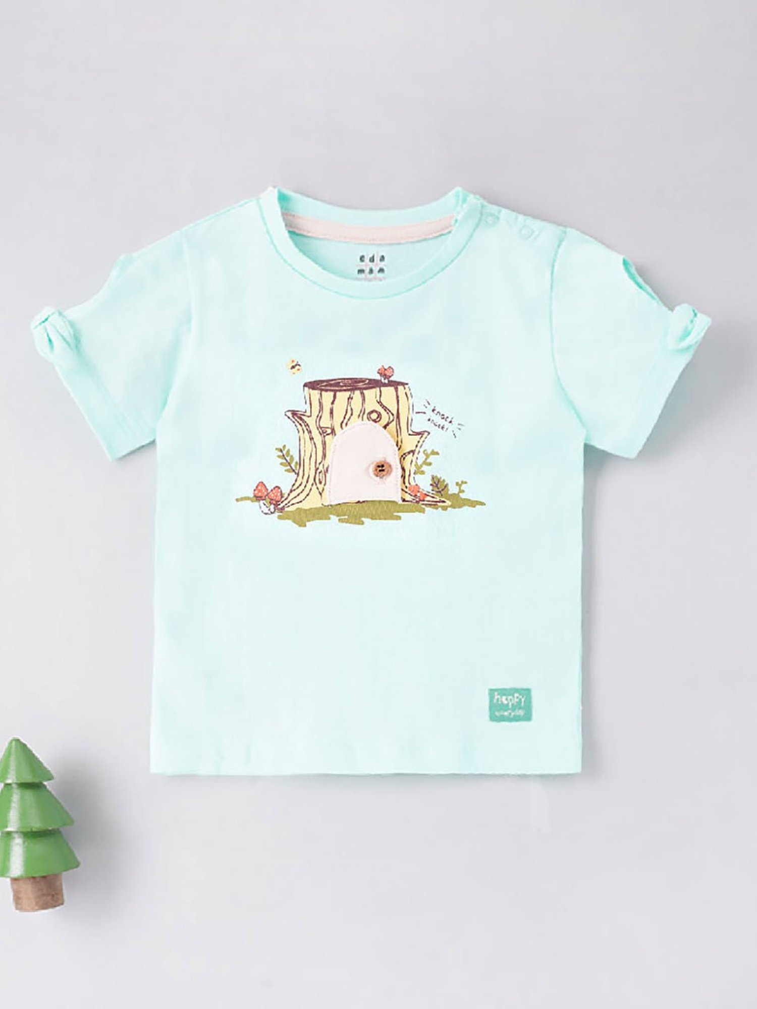 Ed-a-Mamma Baby Blue Printed Top