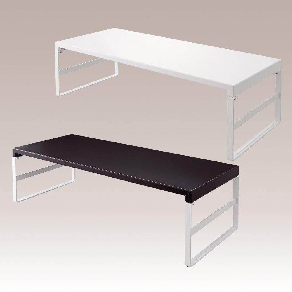 LIHIT LAB Desktop Stand (Monitor Stand), White, 9.8" x 23.2" x 6.3" (A7333-0)