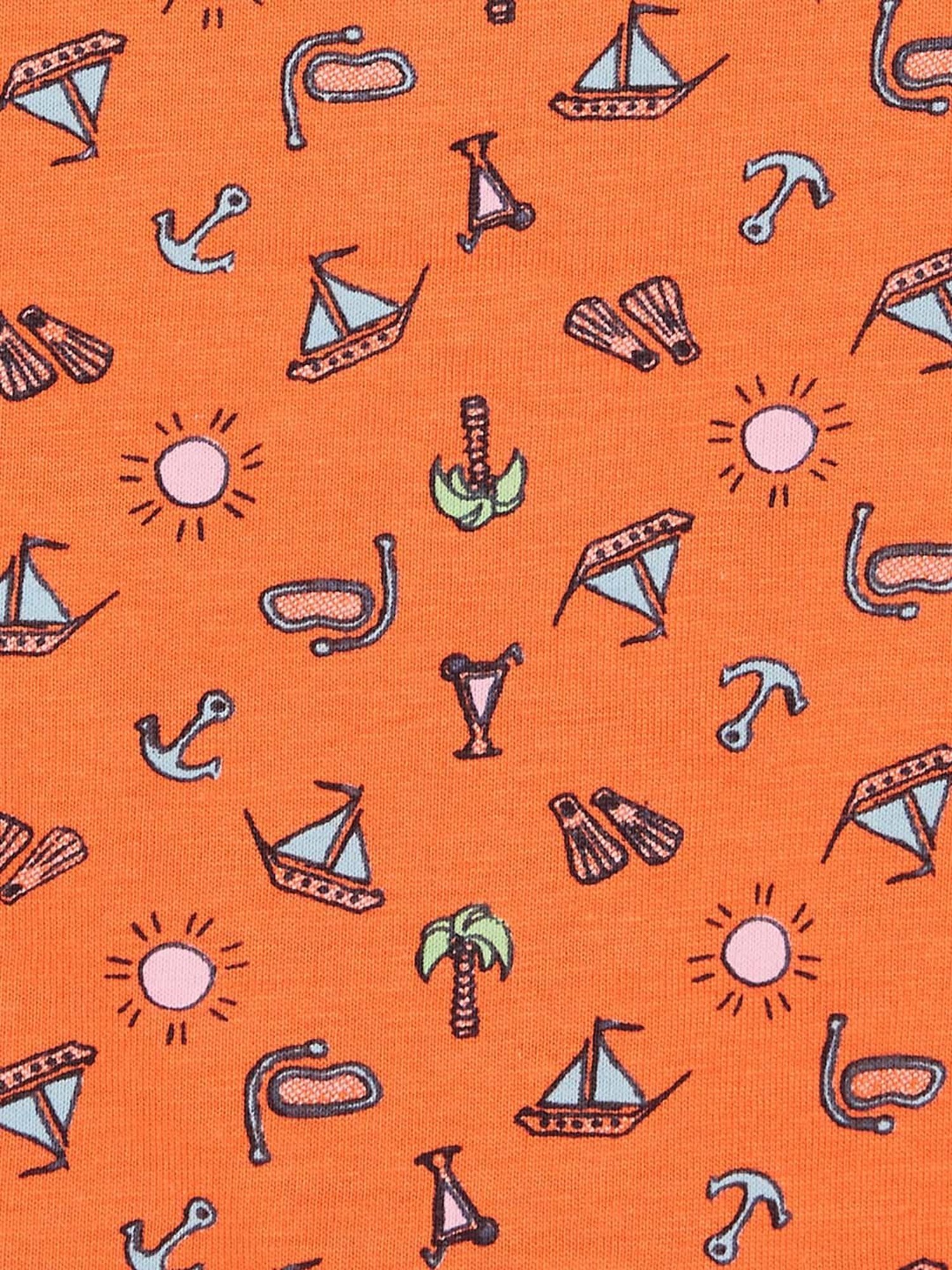 Juniors by Lifestyle Kids Orange Cotton Printed T-Shirt