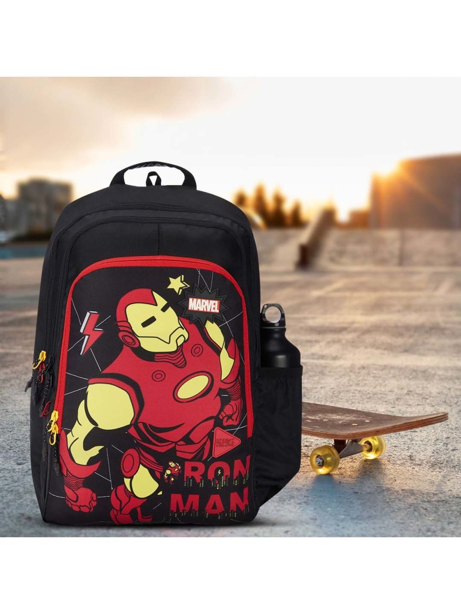 Wiki 24 Ltrs Black Medium Backpack