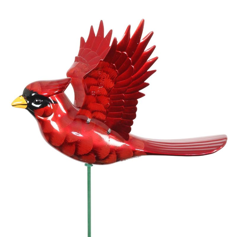2pk 11" Plastic and Metal Windy Wings Cardinal Stakes - Exhart