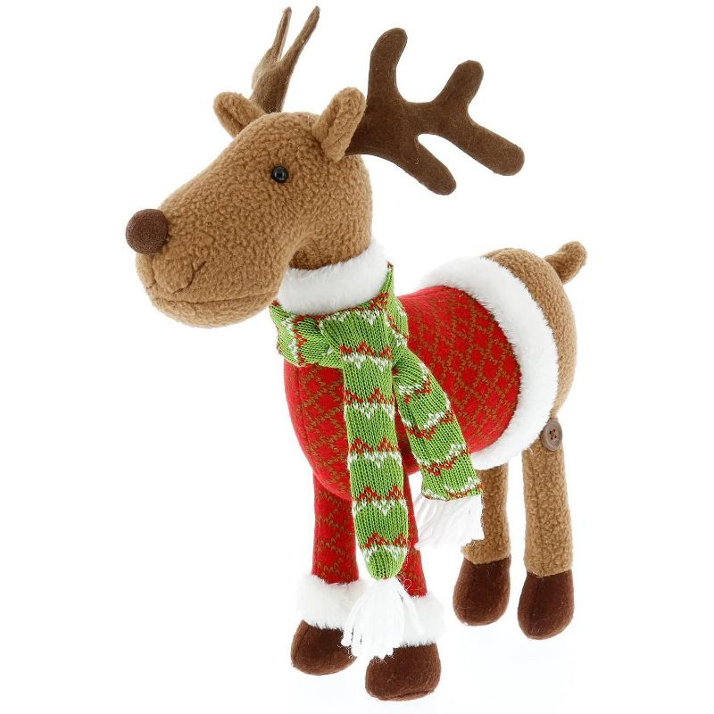 SCS Direct Reindeer Christmas Plush Stuffed Animal 12"
