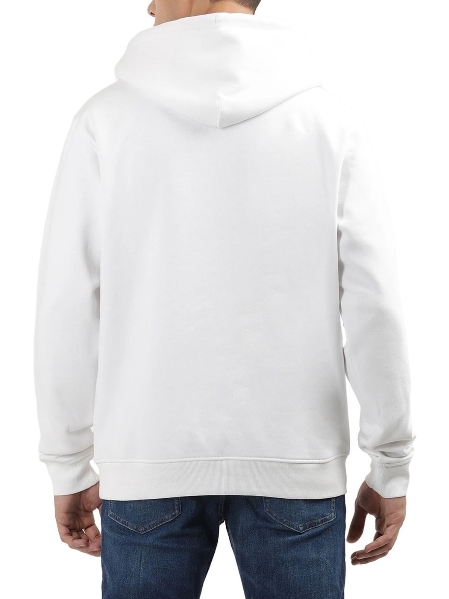 Tommy Hilfiger White Logo Regular Fit Hoodie