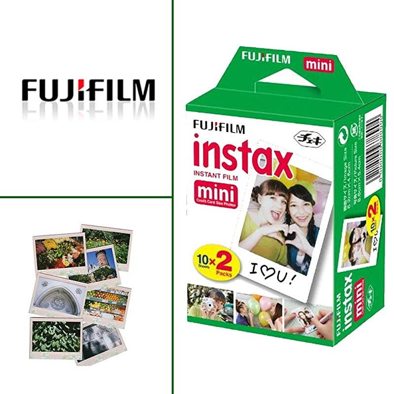 Instax Mini 11 Instant Camera Lilac Purple 16654803 + Instax Mini Twin Pack Instant Film 16437396 + Single Pack Rainbow Film + Case + Travel Stickers