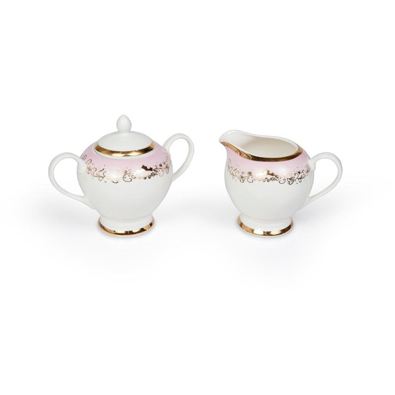 Robe Factory LLC Disney Princess 13-Piece Ceramic Tea Set | Ariel, Cinderella, Jasmine, Belle