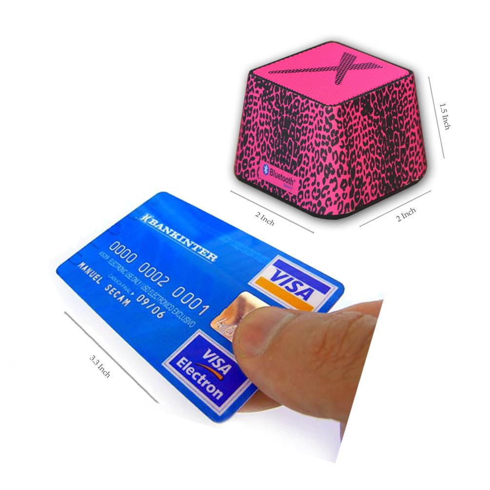 Xit Portable Mini Wireless Bluetooth Speaker in Stylish Hot Pink Leopard, Compatible with IPhone, Ipod, Smartphones and All Bluetooth Enabled Devices + 360-Degree Sound Output