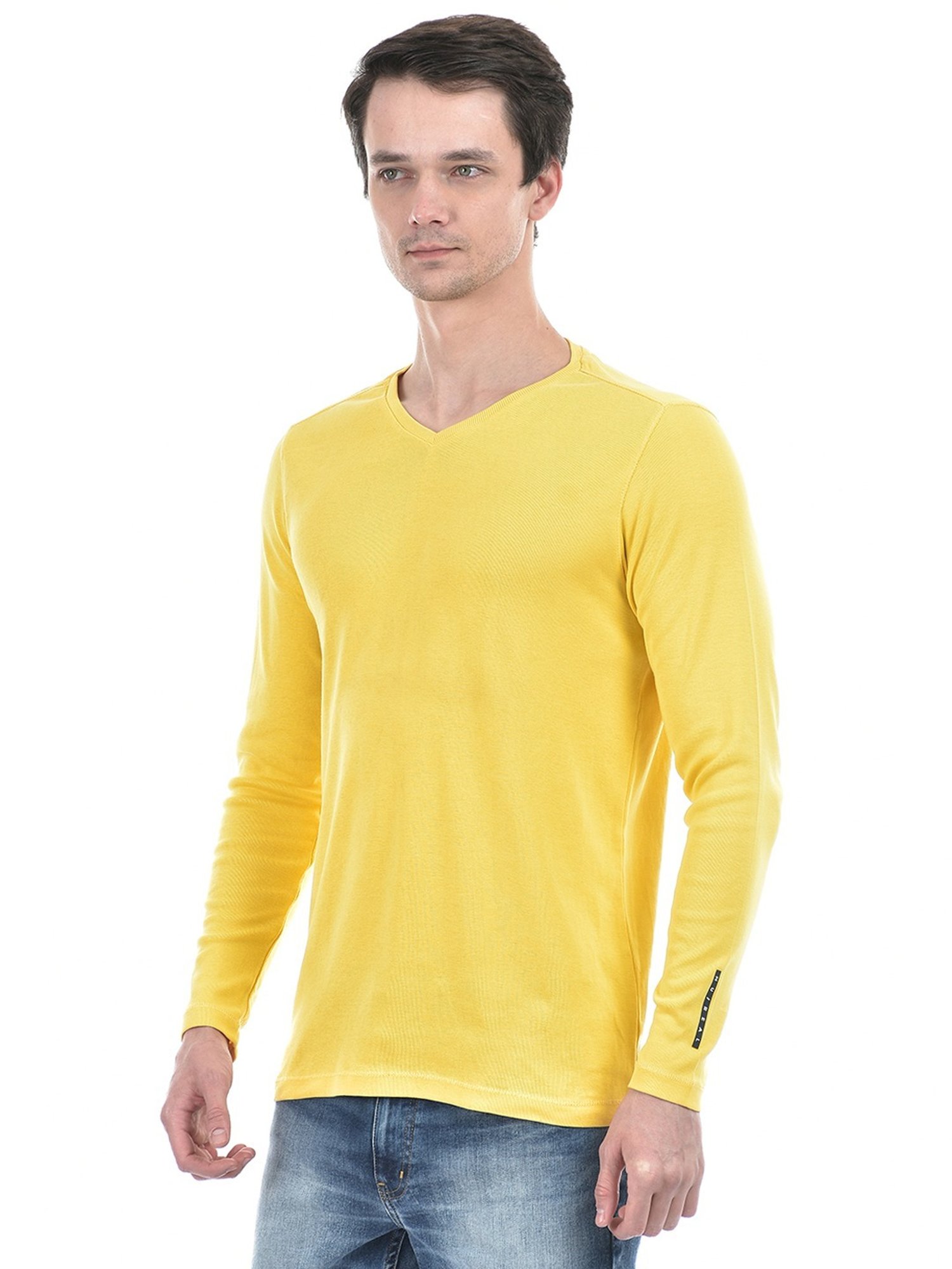 Numero Uno Ochre Och Cotton Regular Fit T-Shirt