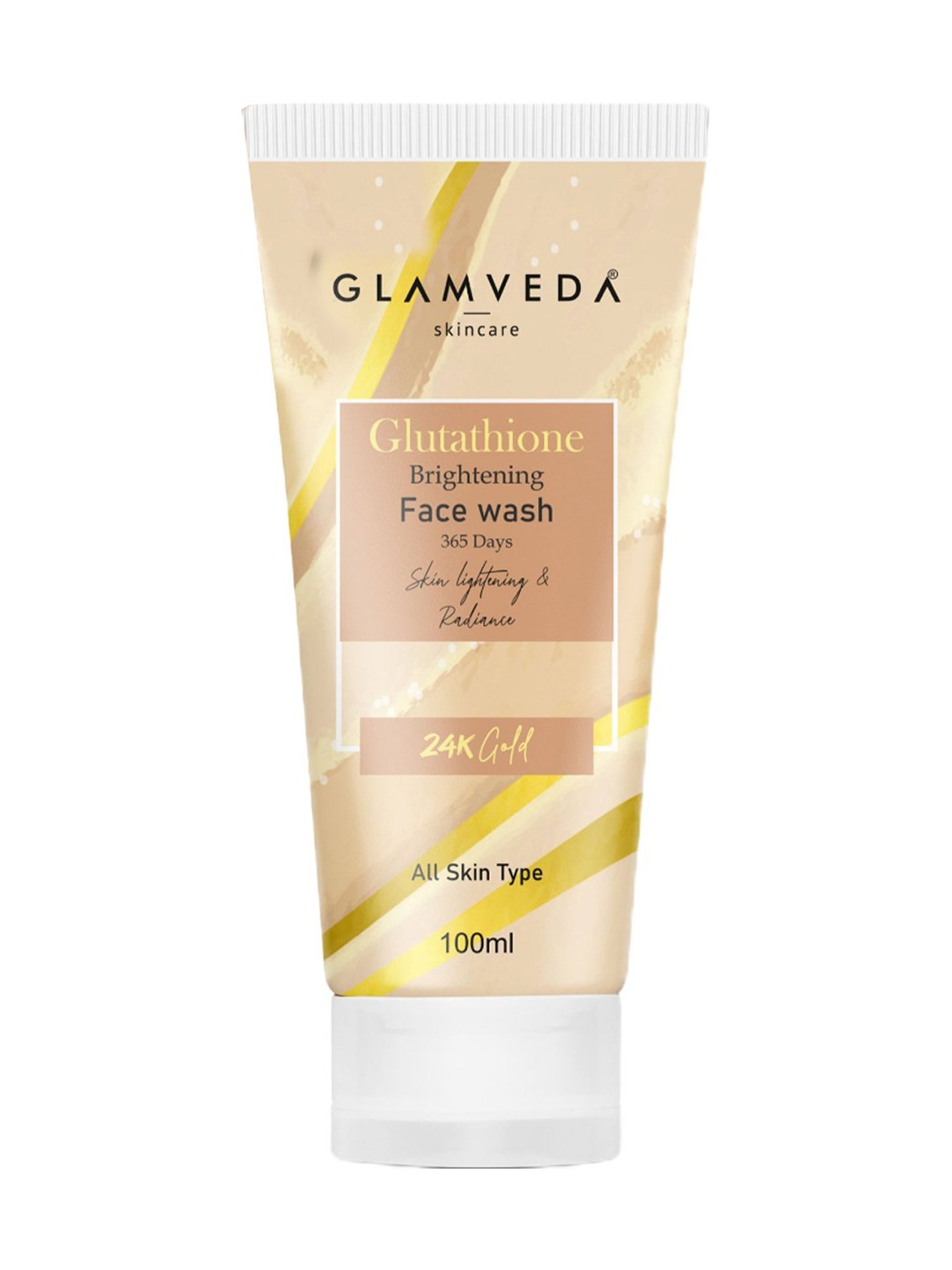 Glamveda Glutathione 24K Gold 365 Days Brightening Face Wash - 100 ml