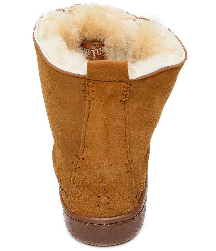 Minnetonka Jade Suede Sheepskin Booties