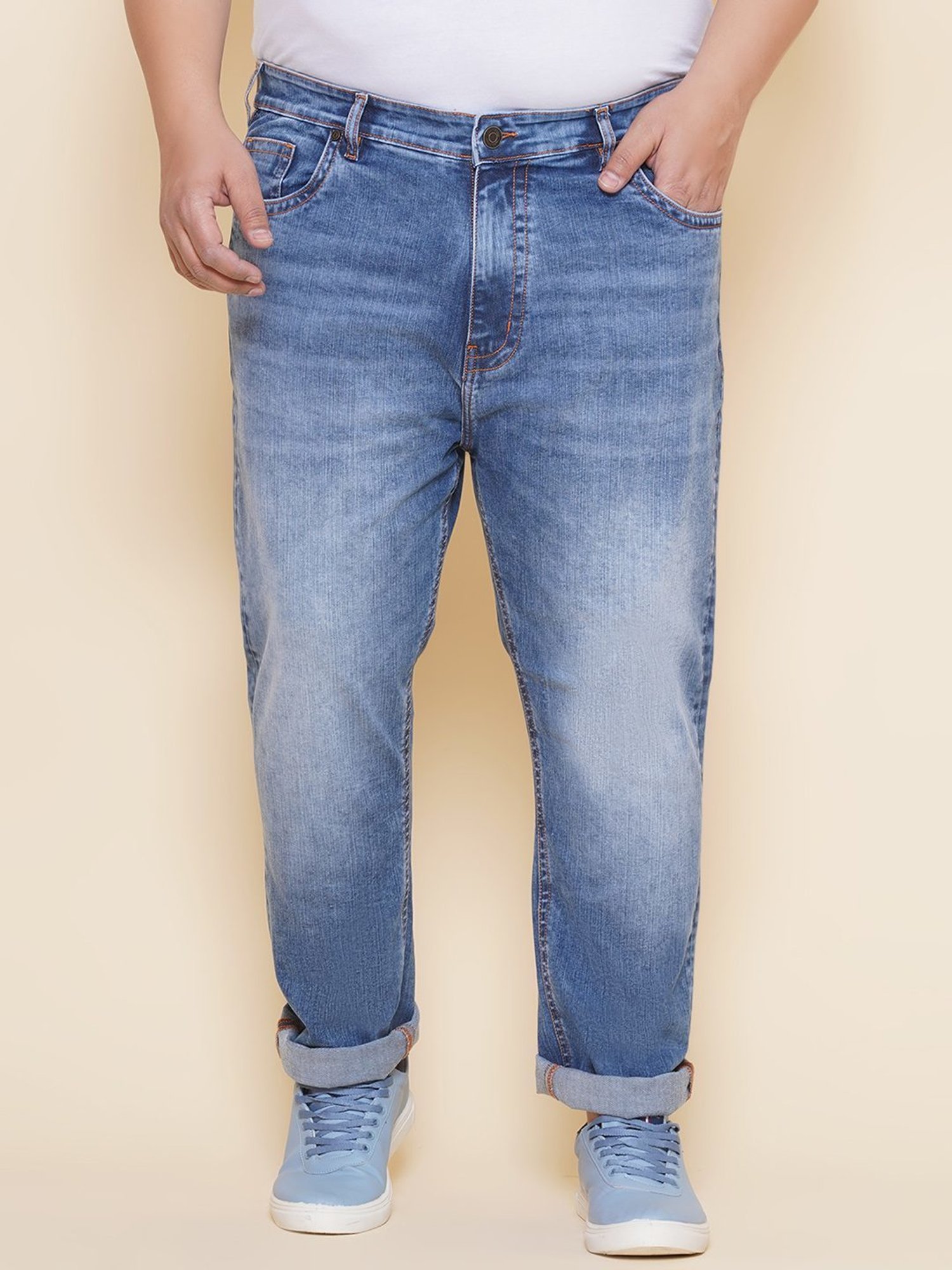 John Pride Blue Regular Fit Jeans