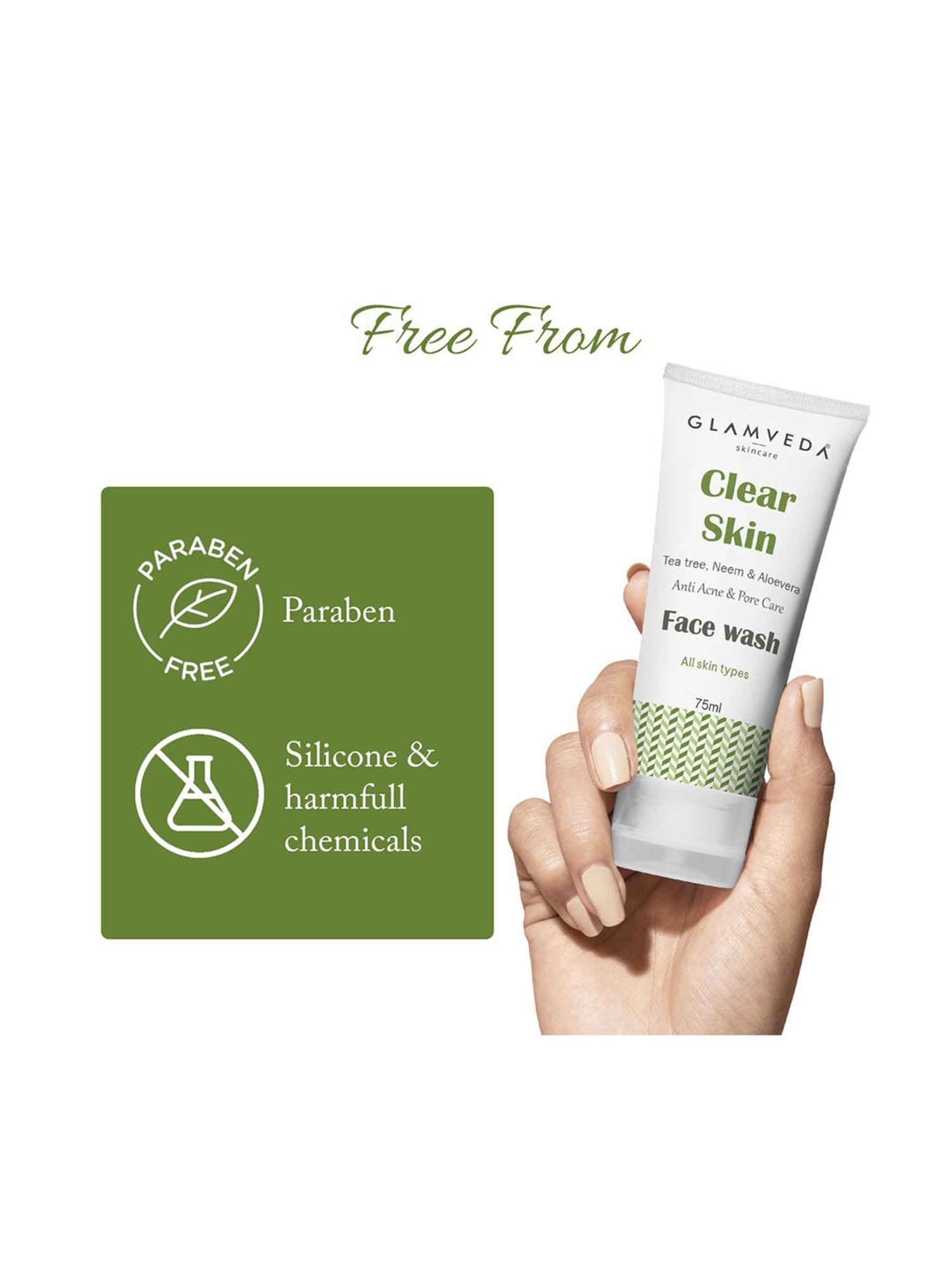 Glamveda Clear Skin Anti Acne and Pore Care Face Wash - 75 ml