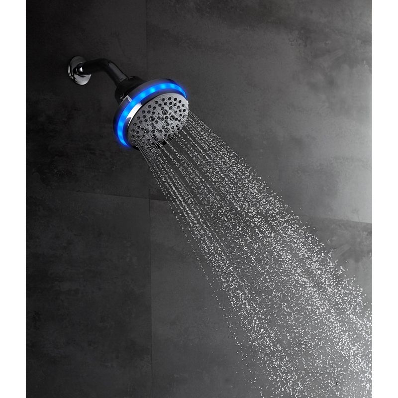 1.8 GPM Four Function Wall Mount Wave Sensor Shower Head with Temp LED Chrome - Tosca