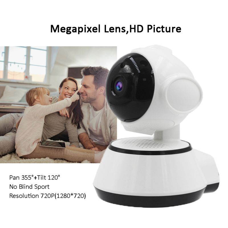 P2P 720P HD Wireless Wifi IP Camera CCTV  Home Security Smart Camera IR Night Vision Camera WHITE US Plug