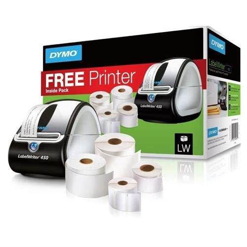 DYMO LABELWRITER 450 BUNDLE W/ 4 LW ROLLS
