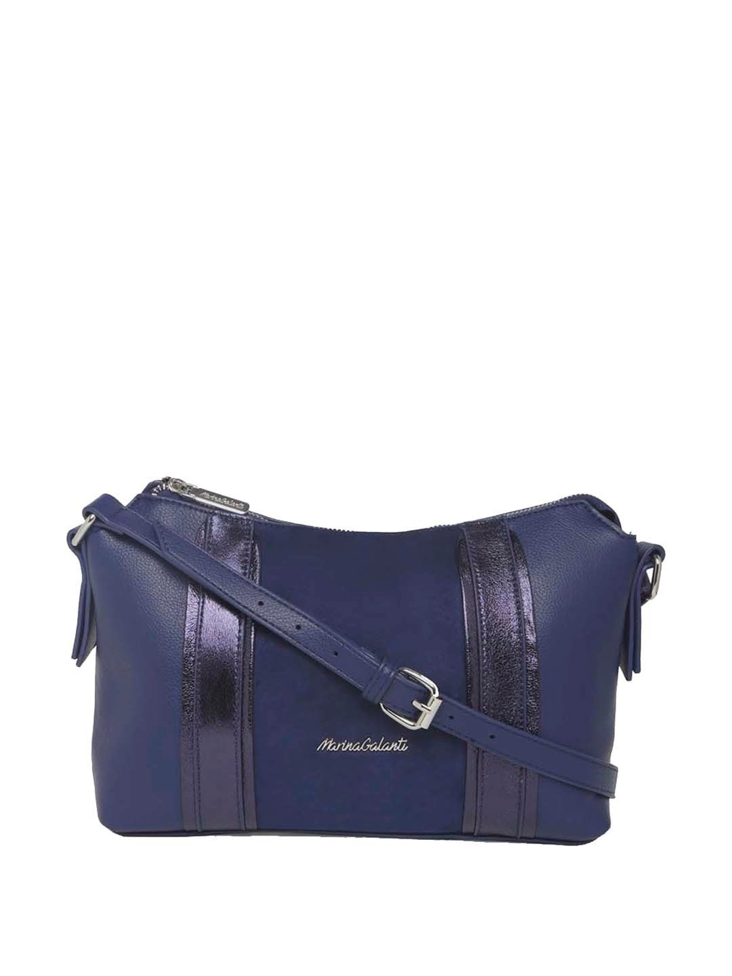 Marina Galanti Navy Solid Medium Sling Handbag