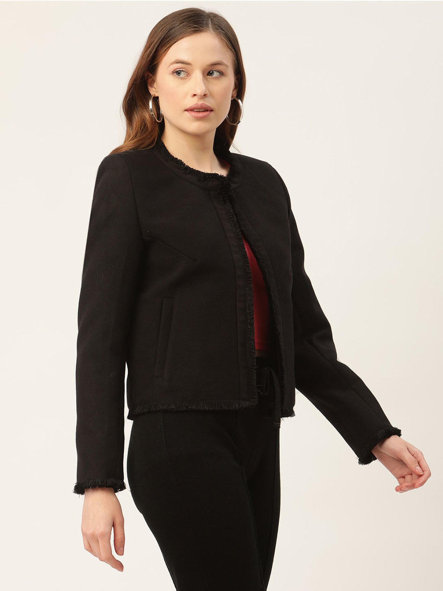 Rooted Black Regular Fit Jacket