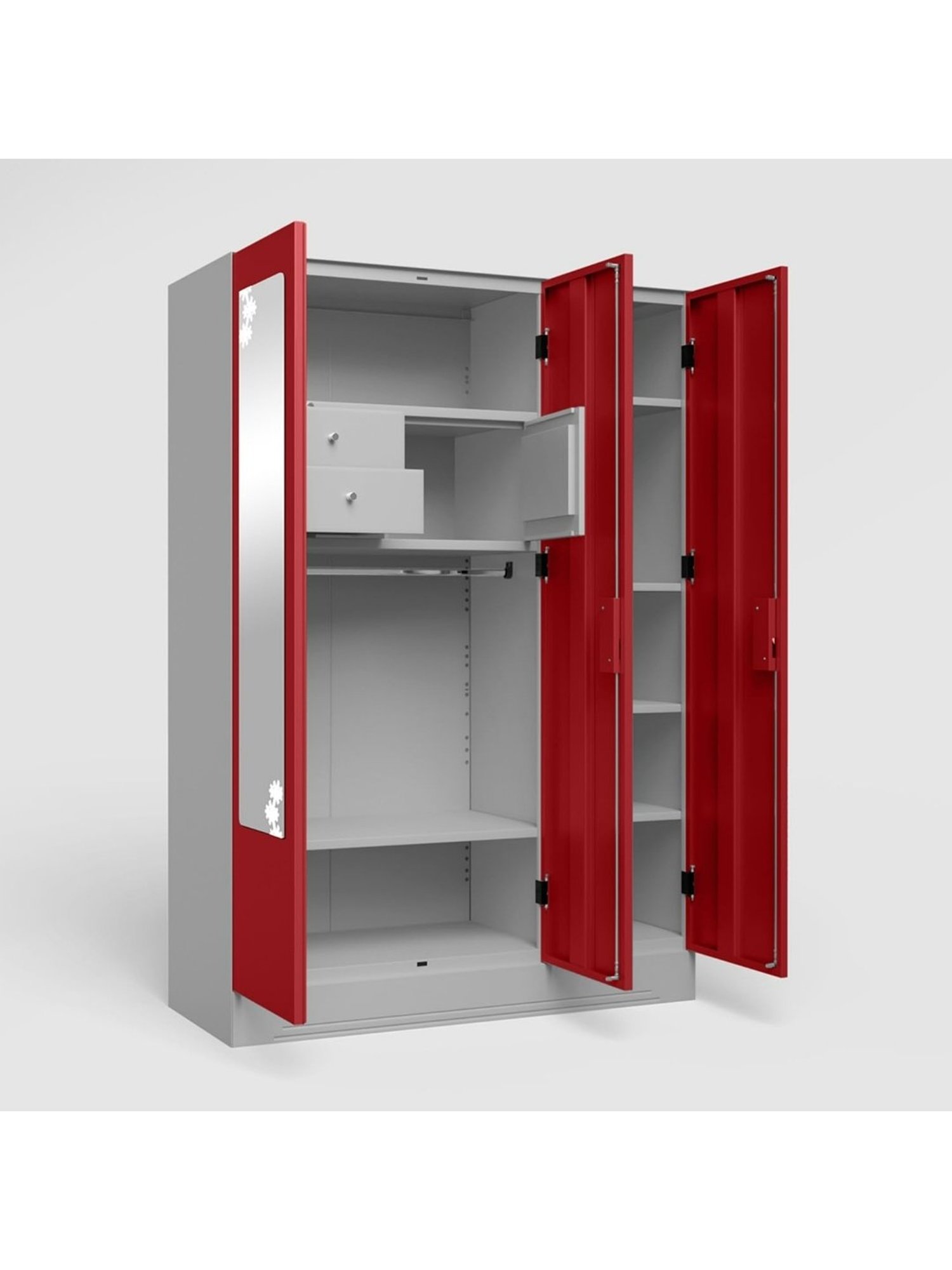 Godrej Interio Ewa Brown Engineered Wood 4 Door Wardrobe