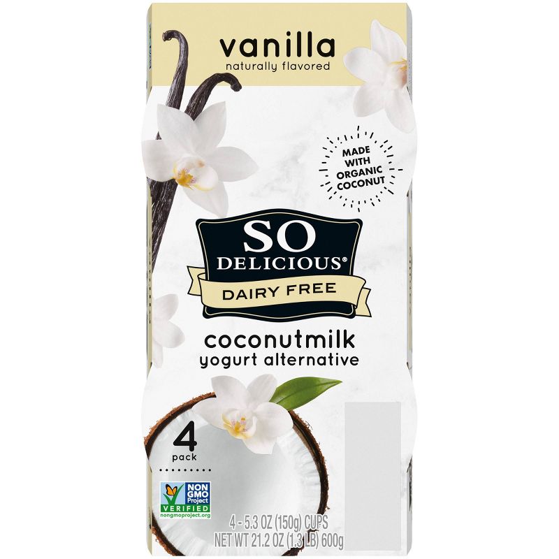 So Delicious Dairy Free Vanilla Coconut Milk Yogurt Alternative - 4pk/5.3oz cups