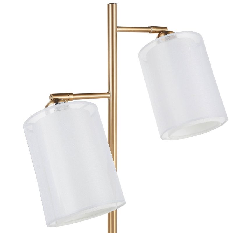 Brushed Stainless Steel Cannes Floor Lamp Silver (Includes LED Light Bulb) - LumiSource