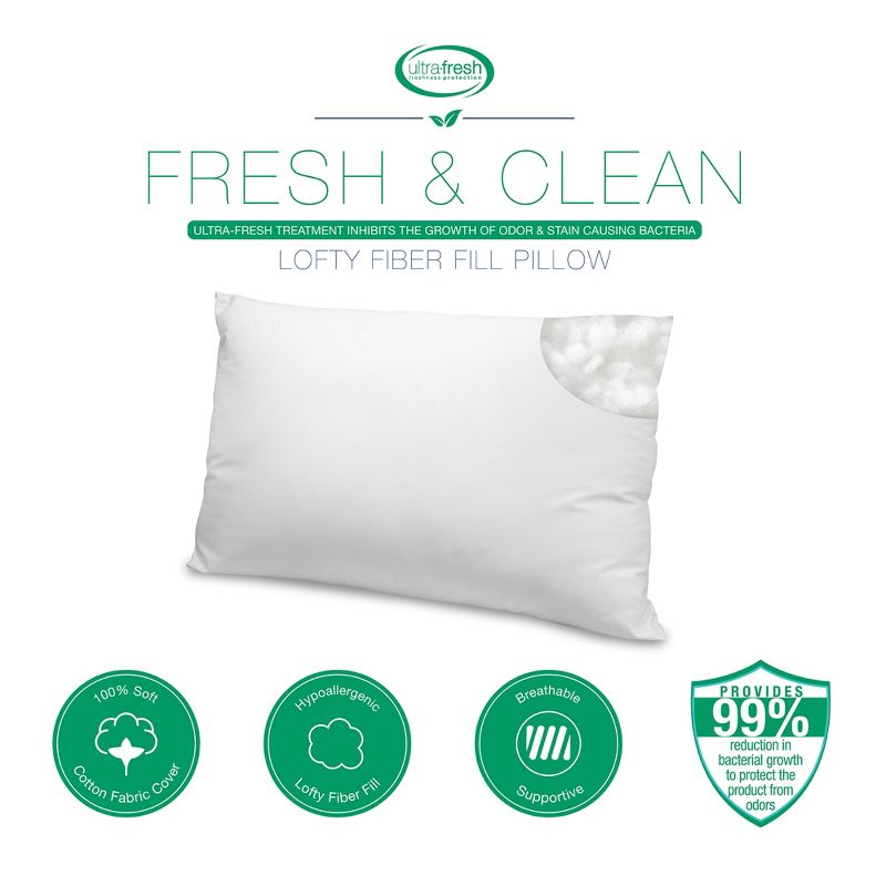 Downlite Soft White Goose Down Hypoallergenic Pillow &ndash; Perfect for Stomach Sleepers Standard