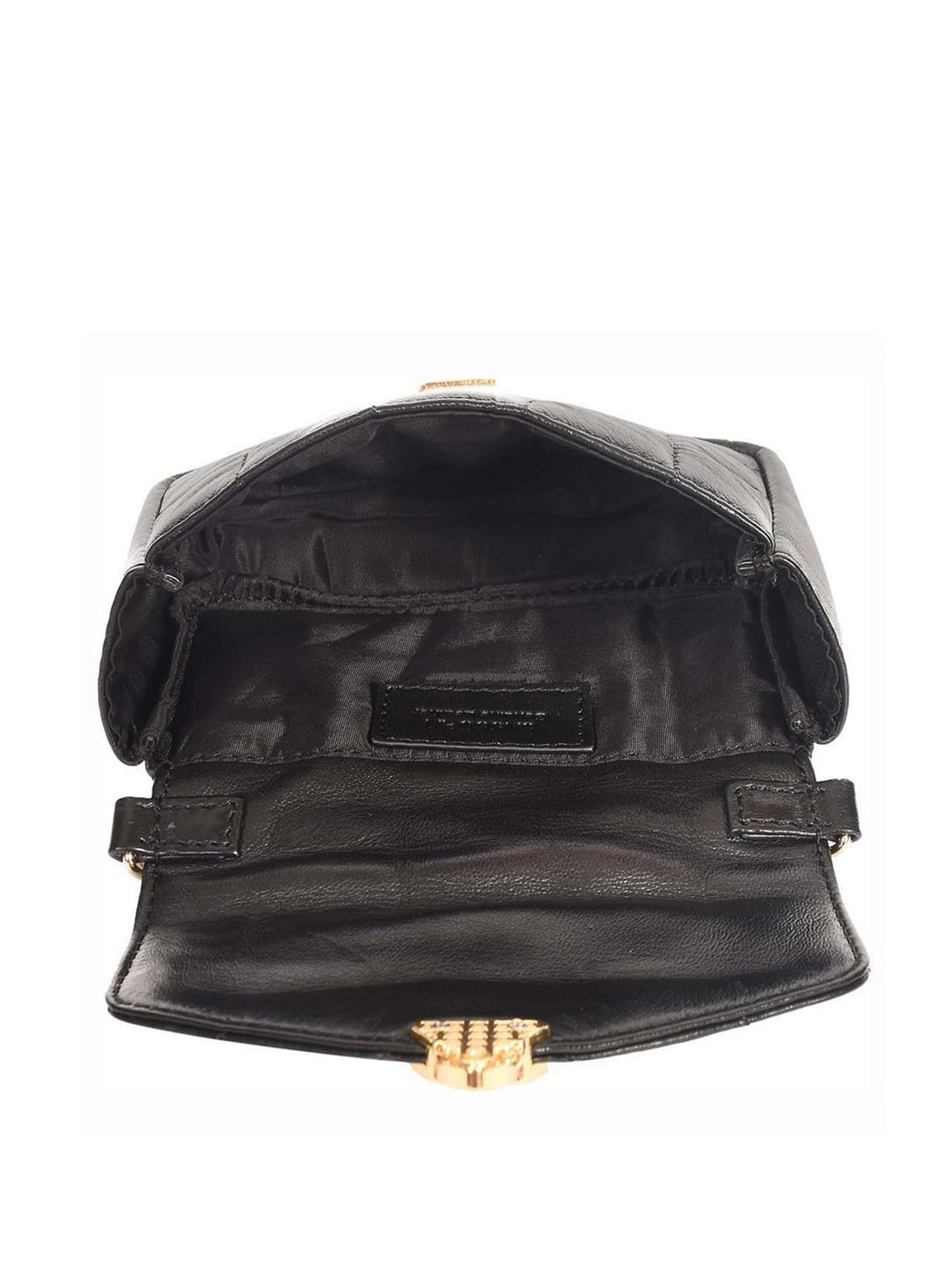 SASSORA Black Quilted Medium Sling Handbag