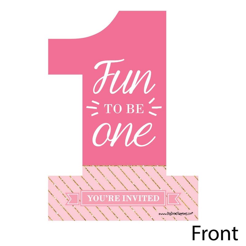 Big Dot of Happiness Adult 70th Birthday - Gold - Shaped Fill-In Invitations - Birthday Party Invitation Cards with Envelopes - Set of 12