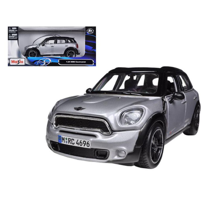 Mini Cooper Countryman Silver with Black Top 1/24 Diecast Model Car by Maisto
