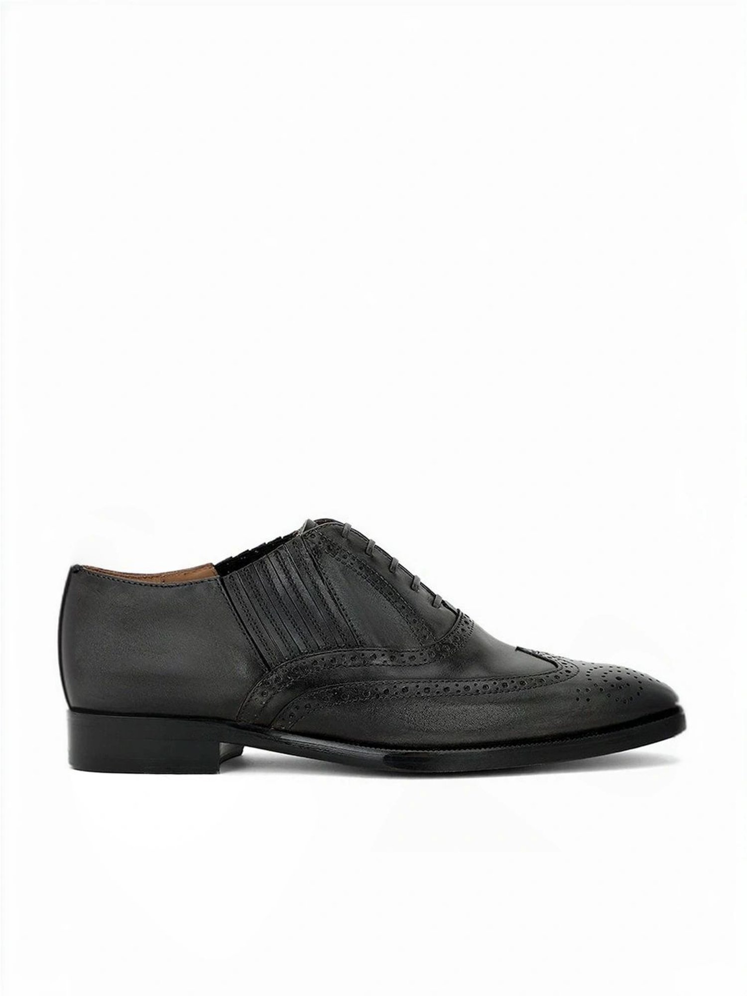 Saint G Men's Vincenzo Grey Brogue Shoes